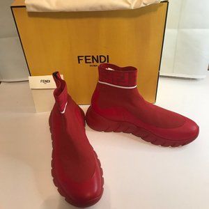 fendi logo sock runners